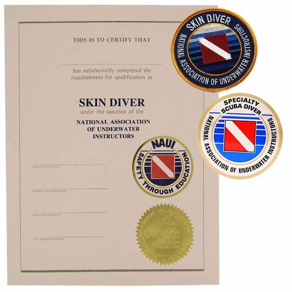 Skin Diver Certificate Packet 